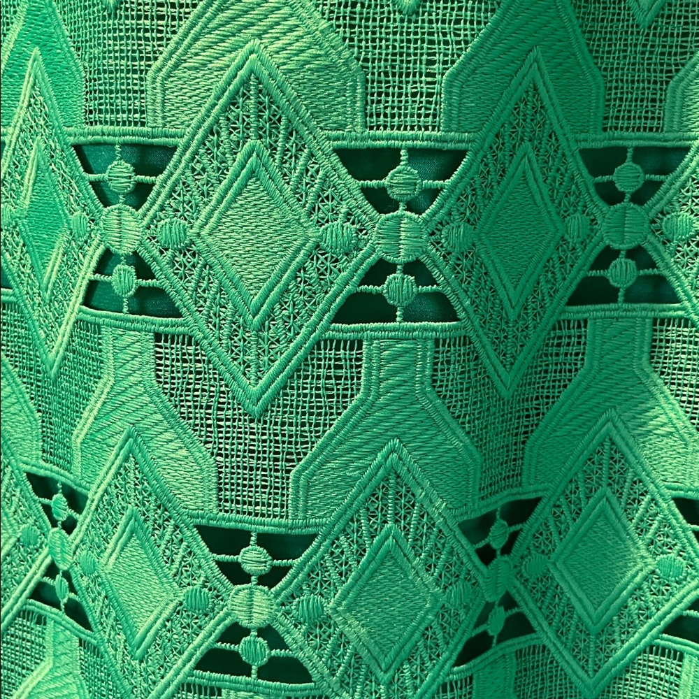 Tahari Green Sleeveless Lace Shift Dress - Womens - Picture 2 of 3